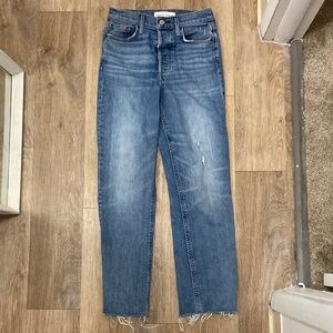 Denim Forum The Arlo High Rise Straight Leg Women Jean